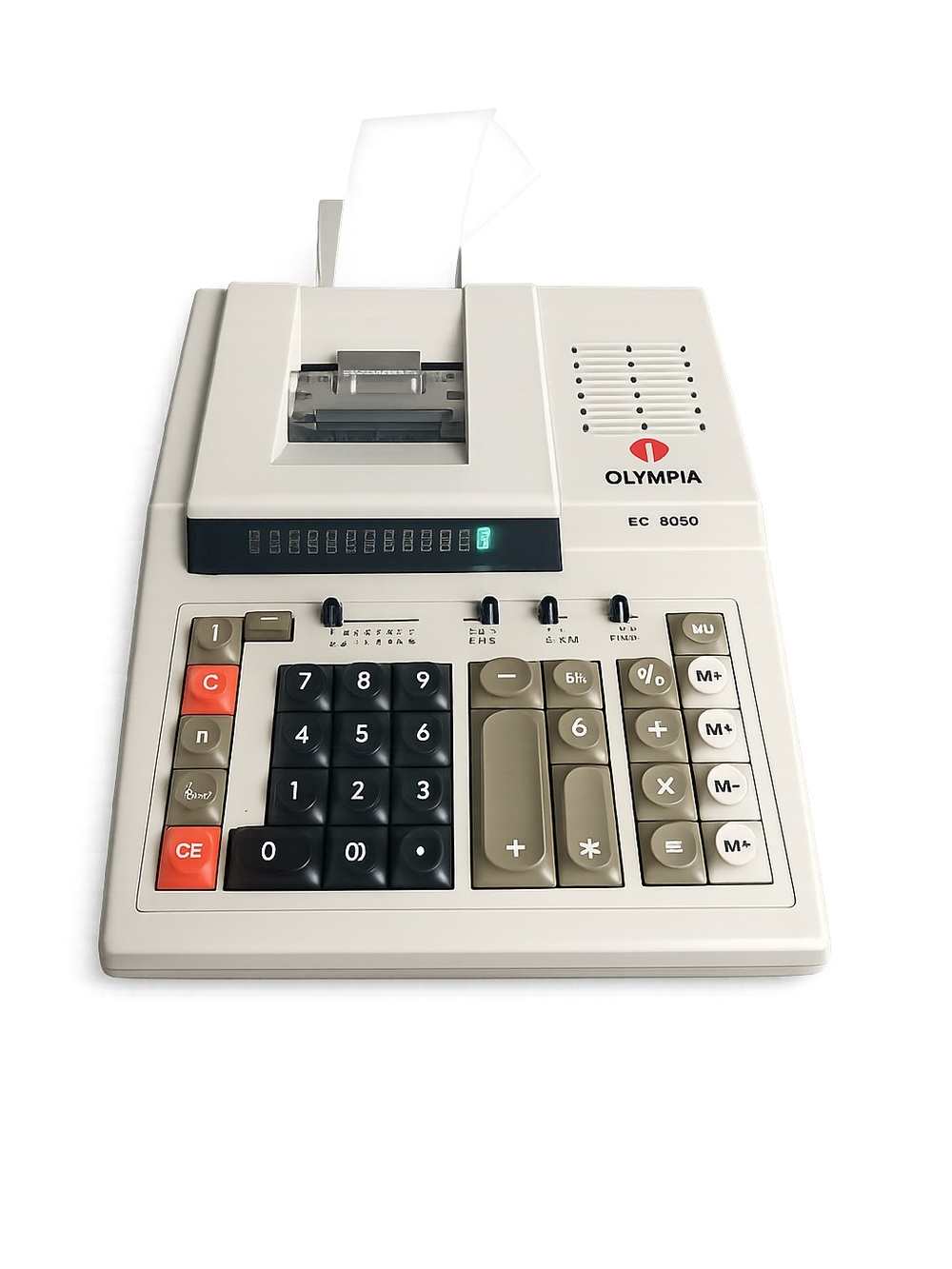Vintage Olympia EC 8000 Printing Calculator Working Adding Machine Germany